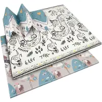 Nukido NK-340 Opvouwbare foammat, 200 x 180 x 1 cm, berenmotief