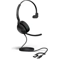 Jabra Evolve2 Bedraad Headset Over het hoofd USB Mono 50 Zwart