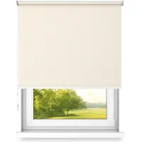 Time4blinds Rolgordijnen Verduisteringsrolgordijn Vrijhangend rolgordijn zonder cassettemuur of plafondmontage UV-bescherming Thermische eigenschappen Solide 100x280 cm Ecru - links