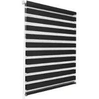 Sol Royal DL2 Rolgordijn Lichtdoorlatend 55x150 cm Zwart Duo Rolgordijn zonder Boren Klembevestiging