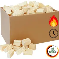 Pemicont Geperst Hout 10kg, Ecologische Briketten voor BBQ en Verwarming
