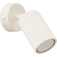 Sollux Wandspot carbon, beige, projectie 16 cm, schakelaar, aluminium Karbon, crème / amber, Woon-/ Eetkamer, Aluminium, Modern, halogeen spot