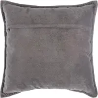 Atmosphera Bank/sierkussens huiskamer Sophia - 45 x 45 cm - donkergrijs - polyester - met rits - Sierkussens