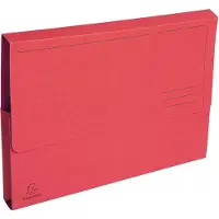 Exacompta Pocketmap 46975E A4 Plaatmateriaal 290 g/m² 24,5 (B) x 3 (D) x 32,5 (H) cm Rood 100 Stuks