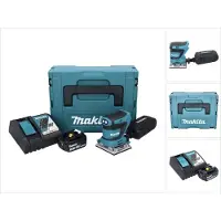 Makita DBO 482 RF1J accu-excentrische schuurmachine 18 V 112 x 102 mm + 1x accu 3,0 Ah + oplader + Makpac