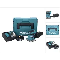 Makita DBO 482 RG1J accu-excentrische schuurmachine 18 V 112 x 102 mm + 1x accu 6,0 Ah + oplader + Makpac