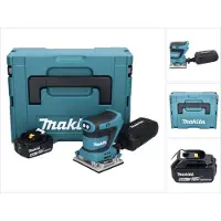 Makita DBO 482 G1J accu-excentrische schuurmachine 18 V 112 x 102 mm + 1x accu 6,0 Ah + Makpac - zonder oplader