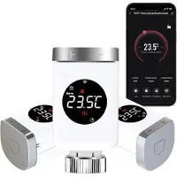 Salcar Smart Home Radiatorthermostaat TRV801W 3-Pack - WiFi Thermostaat - Compatibel met Amazon Alexa & Google Assistant - Programmeerbaar - Tuya Smart - Geen Gateway Nodig