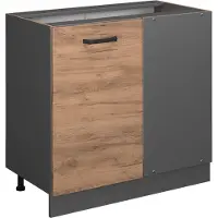 Vicco R-Line Hoekkast – 86 cm zonder werkblad Krachtige eik goud