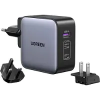 UGREEN GaN Travel Charger 65W (1x USB-A, 2x USB-C, EU/UK/US )
