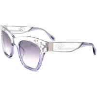 Blumarine Zonnebril - - SBM767S - Acetaat - Paarse kristal - Vierkant 50/24/135