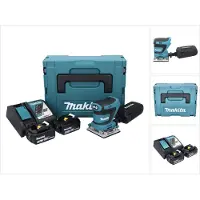 Makita DBO 482 RGJ accu-excentrische schuurmachine 18 V 112 x 102 mm + 2x accu 6,0 Ah + oplader + Makpac
