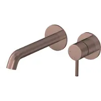 Hotbath Buddy inbouw wastafelkraan 18cm geborsteld koper PVD
