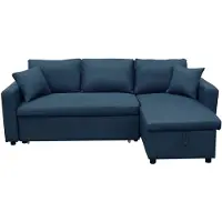 Happy Garden CLARK 3 zits hoekslaapbank blauw