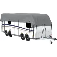 vidaXL Caravan dakbedekking 900x300 cm vliesvlies grijs