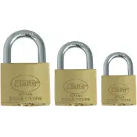 AMIG High Quality Hangsloten / koffersloten set - 3x stuks - maat 30/40/50 mm - messing - incl 2 sleutels per slot
