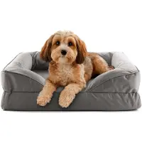 DS Produkte orthopedisch hondenbed voor binnen en buiten | ergonomische hondensofa 70x60 cm – ideaal voor kleine honden | antislipbodem | vulling en hoes wasbaar | waterdichte hondenmand