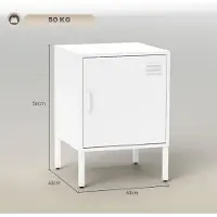 HOMCOM nachtkastje - kast - 40B x 40T x 56H cm - staal - wit
