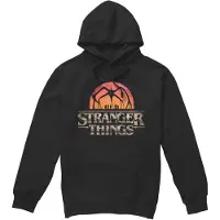 Stranger Things Trui met capuchon - Season 5 - Sunset Logo - S tot XXL - voor Mannen - zwart | Maat S