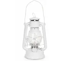 Benza Witte Olielamp / Stormlamp – 24 cm – Klassieke Olie-Lamp – Sfeervolle Buitenlamp voor Camping, Tuin & Balkon – 12 x 16 x 24 cm