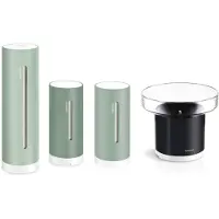 Netatmo Weather Pack – Slim Weerstation met Regenmeter – Binnen- & Buitenmetingen – CO2- & Luchtkwaliteit Sensor – Weerdata via App – Werkt met Apple HomeKit