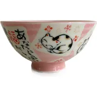 Tokyo Design Studio Kawaii Bowls - Lucky Cat Kom - roze - 11.2 x 6cm - 250ml