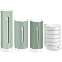 Netatmo Slim Weerstation + Extra Binnenmodule – Indoor Pack 2.0 met Beschermhoes – CO2 Meter & Luchtkwaliteit – Temperatuur & Luchtvochtigheid – App Monitoring – Mint