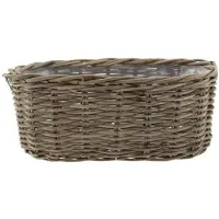 Intratuin Plantenbak Ovaal 50 X 20 X 20 Cm Grijs