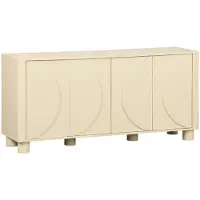 Sweeek Dressoir houtdecor 4 deuren 155cm Beige