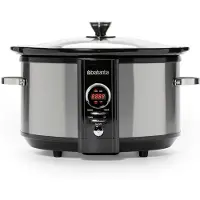 Brabantia BBEK1083, digitale slowcooker 6,5L 320W, zilver