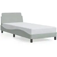 vidaXL Bedframe "Dover" 90x200 cm fluweel lichtgrijs