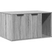 vidaXL Kattenbakkast 80x50x45 cm bewerkt hout grijs sonoma eikenkleur
