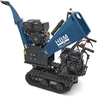 HBM Professionele 4 Takt 15 PK - 420 cc Benzine Hakselaar - Houtversnipperaar op Rupsbanden