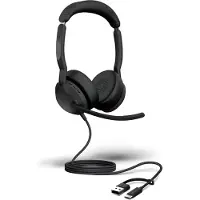 Jabra YOU'RE ON Evolve2 50 On Ear headset Kabel Stereo Zwart Ruisonderdrukking (microfoon), Noise Cancelling Headset, Microfoon uitschakelbaar (mute), Volumeregeling