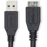 Nedis CCGL61500BK20, 2 meter, USB-A, Micro-USB B, USB 3.2 Gen 1 (3.1 Gen 1), 5 Gbit/s, Blauw