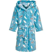Playshoes Badjas turquoise / donkeroranje / wit