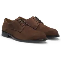 BOSS Derbyschoenen van zachte suède