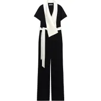 Adolfo Dominguez Jumpsuit ecru / zwart