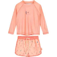 Playshoes UV-bescherming 'Surf Palme' crème / donkerblauw / rosa / oudroze