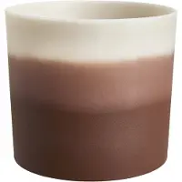 Elho Colour Gradiant Rond 16cm - Bloempot voor Binnen - 100% Gerecycled Plastic - Ø 15.9 x H 14.7 - Cederbruin