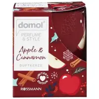 Domol Geurkaars in Glas Apple & Cinnamon - | 1x 150g - Appel Kaneel - Winter Geur - Limited Edition | Brandduur: 30 uur