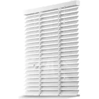 Sol Royal BE5 – Houten Jaloezieen Wit 50 mm Lamellen Extra Breed – 90x250 cm – Eenvoudige Montage aan Muur & Plafond – Echt Hout – Rolgordijn Raam & Deur