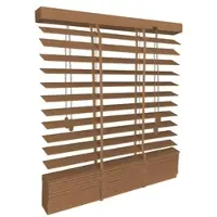 Sol Royal BE5 – Houten Jaloezieen Eikenhout 50 mm Lamellen Extra Breed – 110x250 cm – Eenvoudige Montage aan Muur & Plafond – Echt Hout – Rolgordijn Raam & Deur