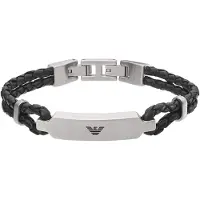 Emporio Armani Armband zwart / zilver