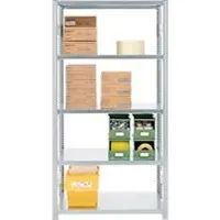 Ordo Insteekstelling Industry - stalen - basisrek - modulair - B 1360 x D 535 x H 2000 mm - draagvermogen 1200 kg - 5 legborden - verzinkt
