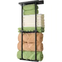 Happiq Handdoekenrek badkamer - 80cm - Voor Badkamer en Keuken - Handdoekrek - 3 lagen - Wandmontage