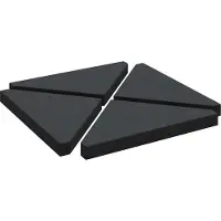 vidaXL Parasolvoetplaten 4 st driehoekig 14 kg graniet zwart