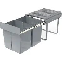ACXIN Inbouw Prullenbak - Afvalscheiding Keukenkast Uittrekbaar Met Telescooprails - 2x15L