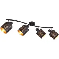 Globo Lighting Plafondlamp zwart Tunno 4-lichts