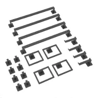 Happiq Handdoekstangset - Handdoekrek - Handdoekhouder - Badkameraccessoires - Voor Wandmontage in Badkamer - Zwart